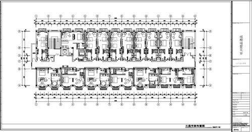 杭州精品酒店室內(nèi)裝飾工程深化設(shè)計(jì)三層平面布置圖