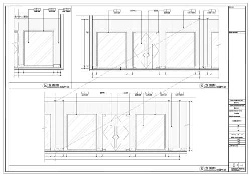 商場深化設(shè)計(jì)施工圖一層立面圖26-27