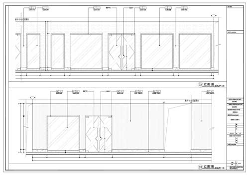 商場深化設(shè)計(jì)施工圖一層立面圖32-33