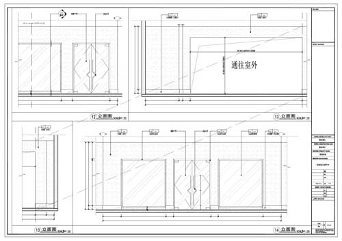 商場深化設(shè)計(jì)施工圖一層立面圖12-14