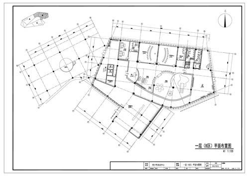 青少年活動(dòng)中心施工圖深化設(shè)計(jì)一層B區(qū)平面布置圖