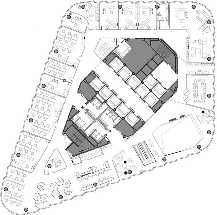 集團(tuán)辦公室45層平面圖